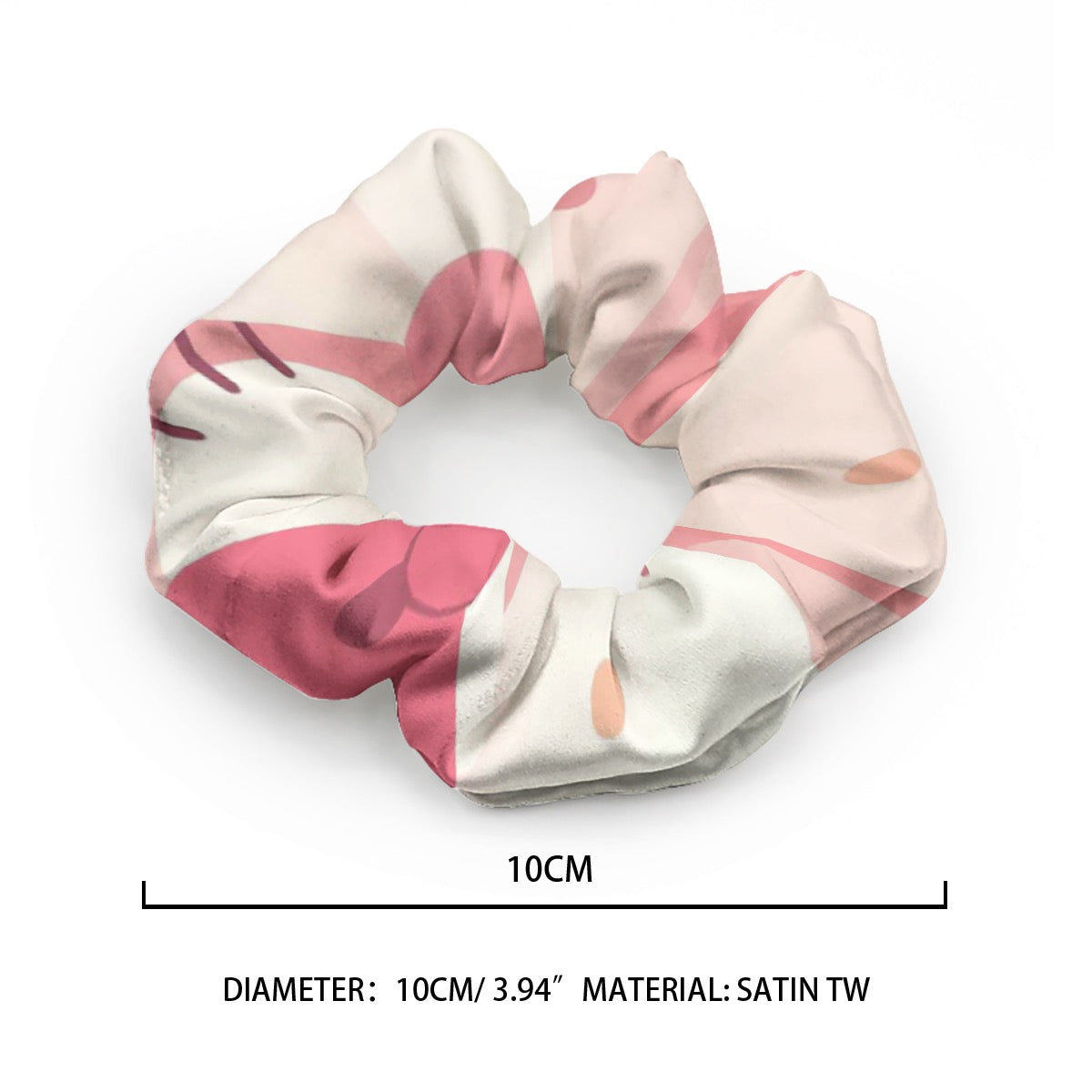 Pink Kitty print scrunchie
