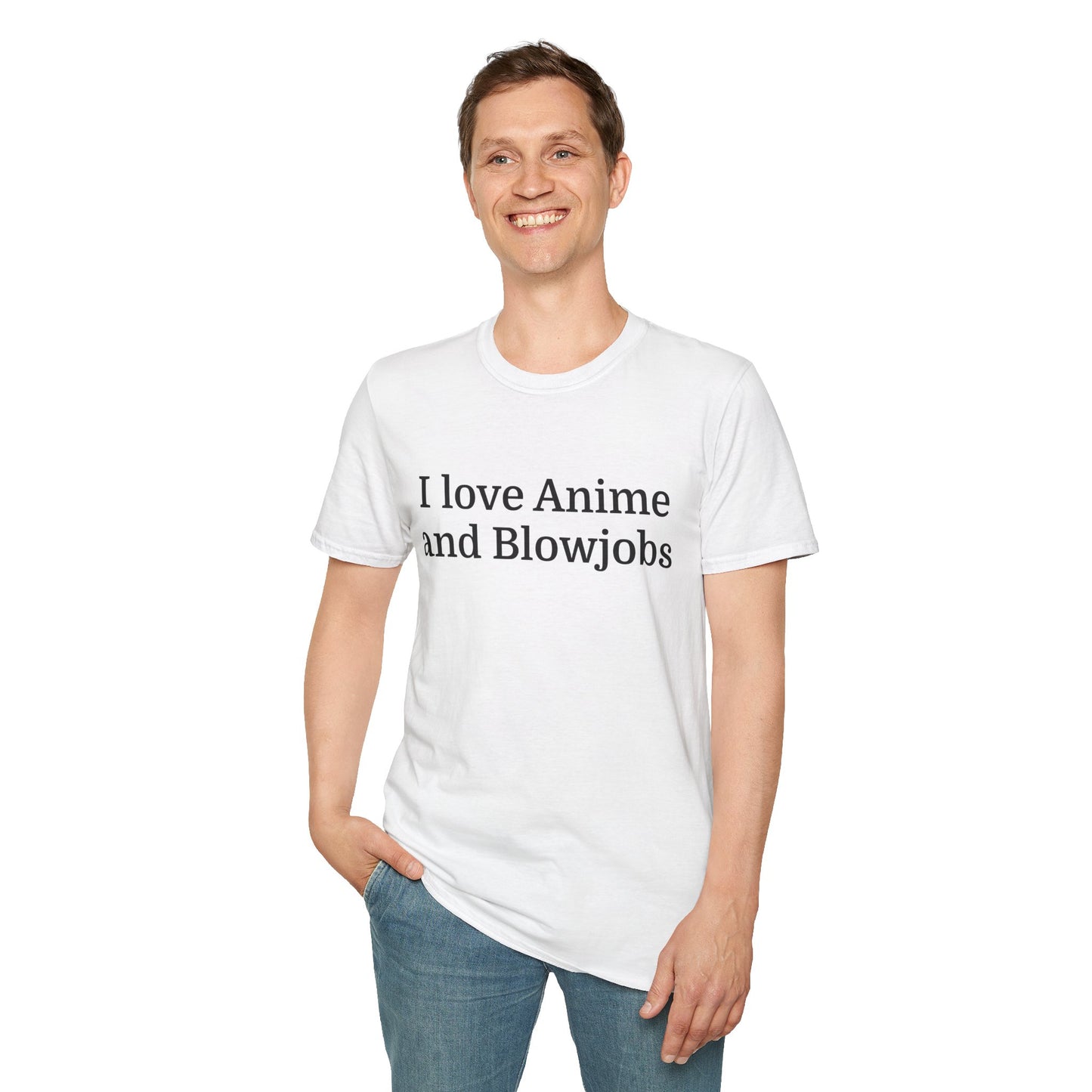 Anime Lover Men's T-Shirt - I Love Anime and Blowjobs