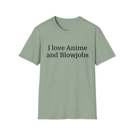 Anime Lover Men's T-Shirt - I Love Anime and Blowjobs